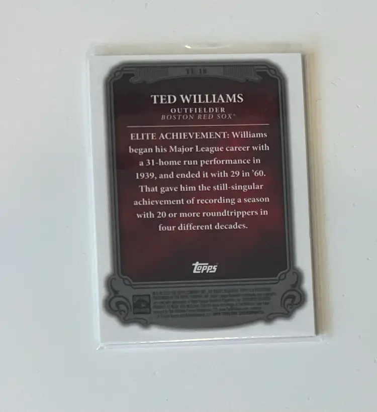 Ted Williams Topps The Elite Boston Red Sox