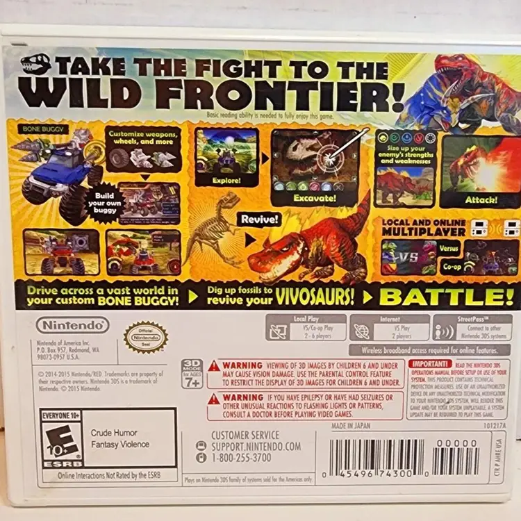 Fossil Fighters Frontier Nintendo 3DS -AUTHENTIC US VERSION -BRAND NEW + SEALED!