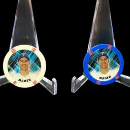 Joe Mauer 2015 Topps Poker Chipz Blue & White Border Chips Minnesota Twins