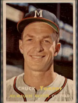 1957 Topps #392 Chuck Tanner - (pk1) - Milwaukee Braves