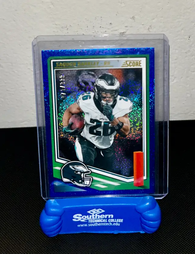 2025 Score - Saquon Barkley #61 Blue Dots /399 🔥