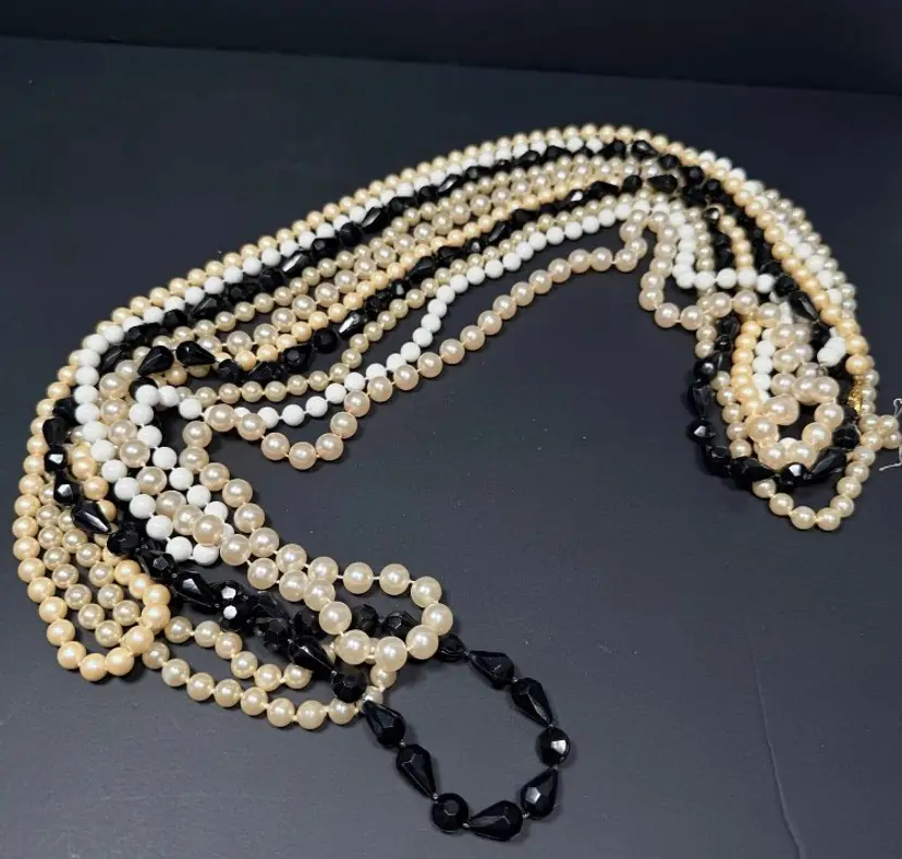 Lot of Art Deco Style Flapper Necklaces