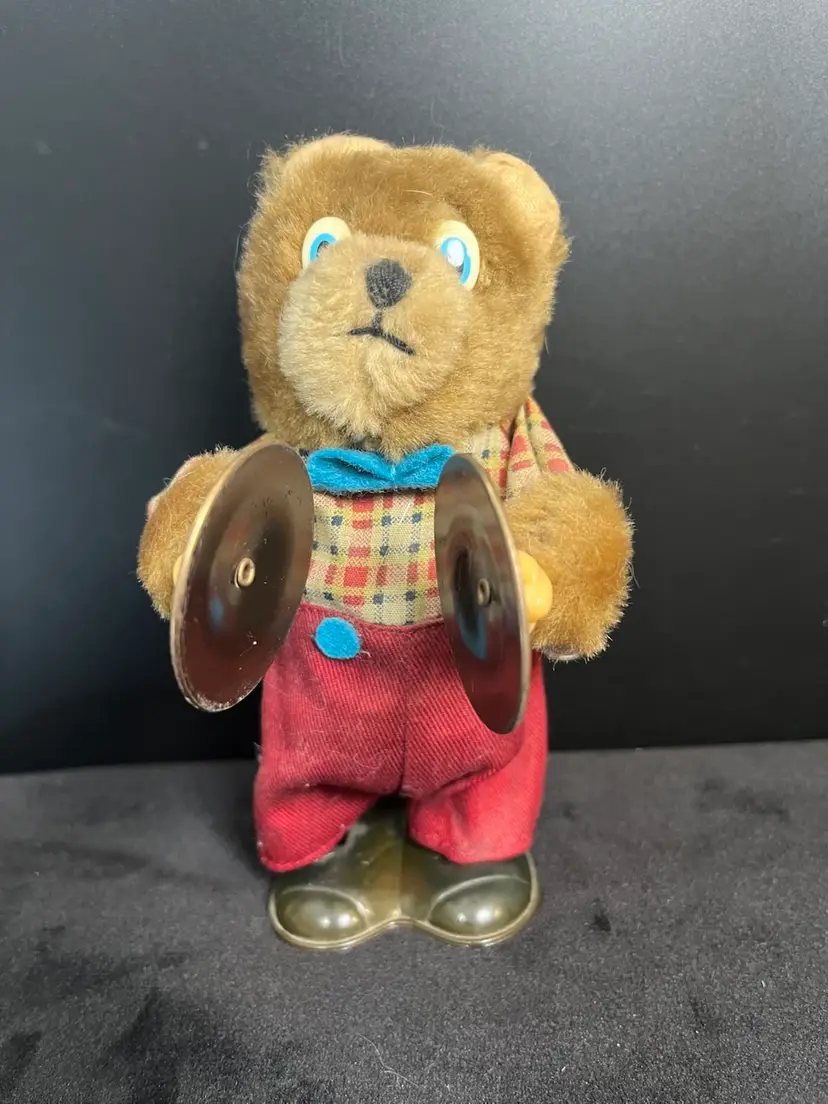 Vintage Wind Up Bear w/ Metal Cymbals
