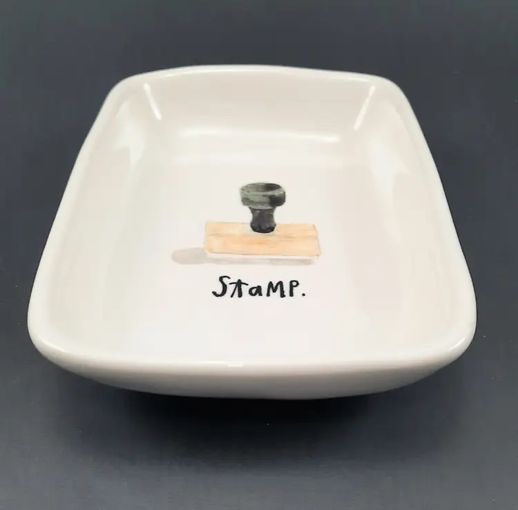 Rae Dunn Stamp Trinket Dish Tray