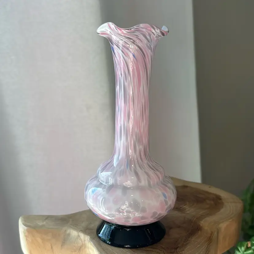 Vintage Ruffle Topped Vase