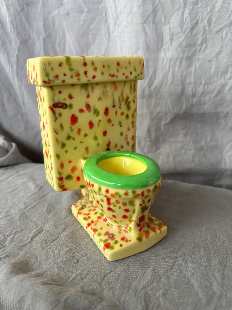 Quirky Groovy Ceramic Speckle Glaze Toilet