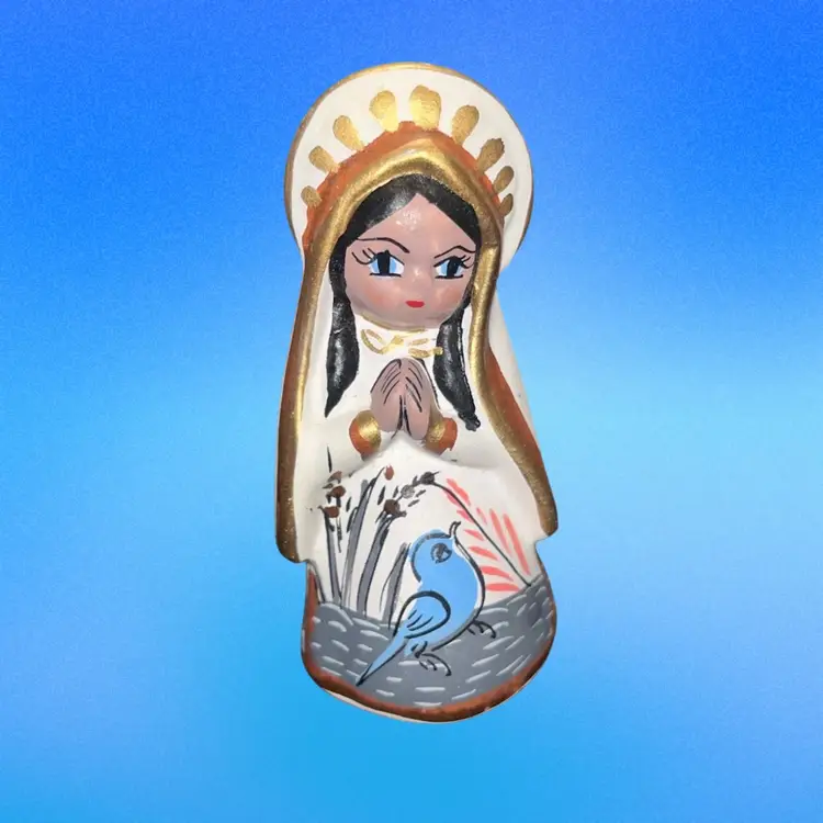 Tonala Mexican Pottery Girl Praying