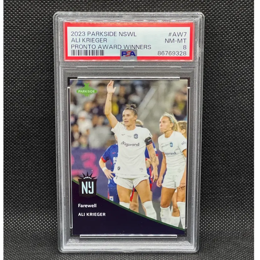 Ali Kreiger 2023 NWSL Parkside Pronto Award Winners /377 PSA 8 Soccer Card