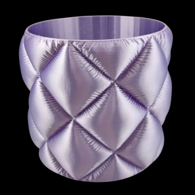 Quilted 3.5inch Planter in Lilac🪻(no drainage holes)