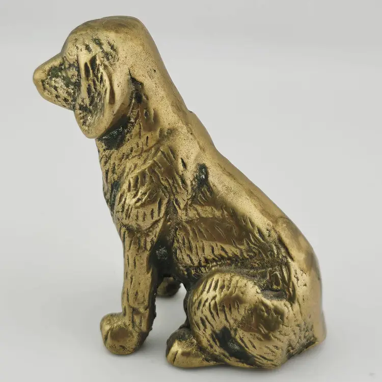 Solid Brass Dog Figurine