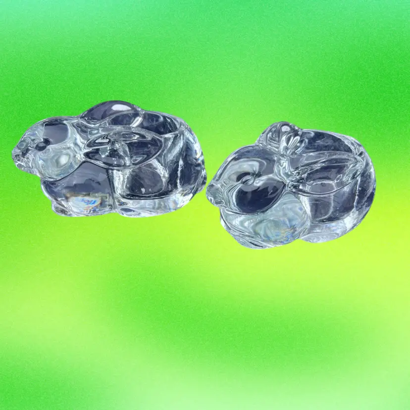 Vintage Indiana Glass Rabbit Votives