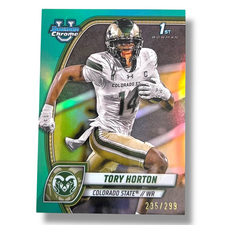 2024 Bowman University Chrome Tory Horton 1st Bowman 235/299 Aqua Refractor