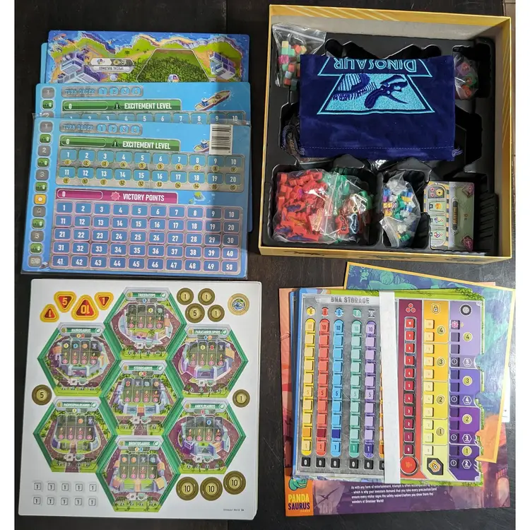 Dinosaur World Board Game Kickstarter Edition with Metal Coins / Promos - Unpunched
