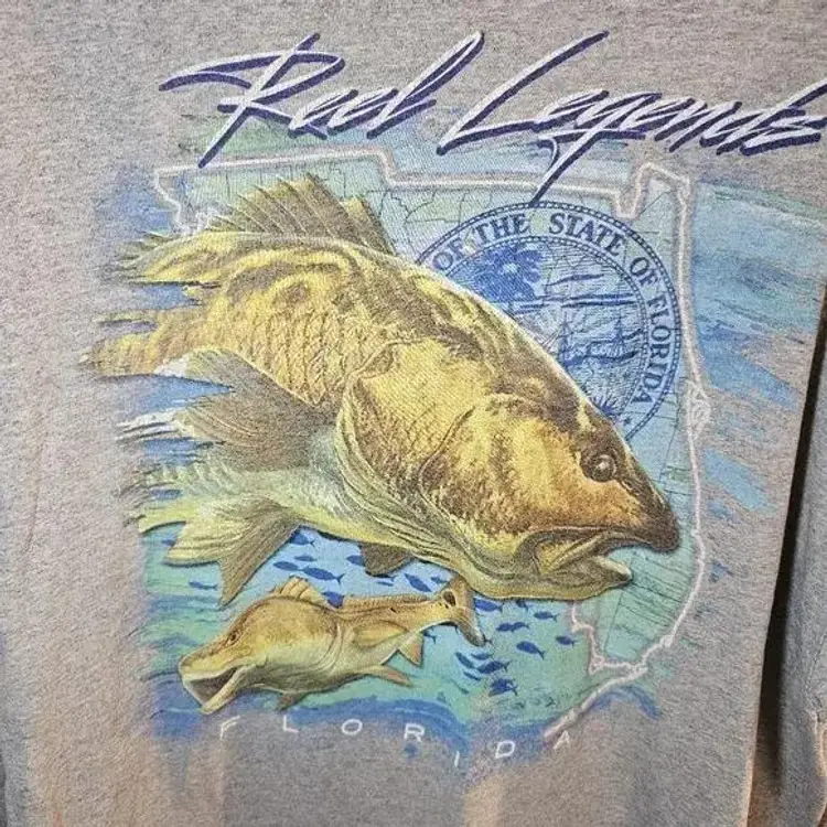 Reel Legends Florida XXL Fishing Long Sleeve Tee