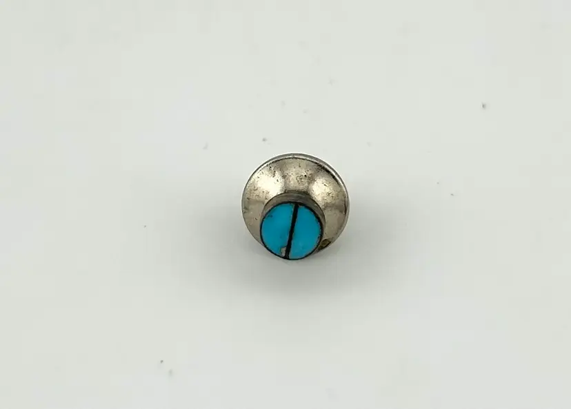 Vintage Silver And Turquoise Pin