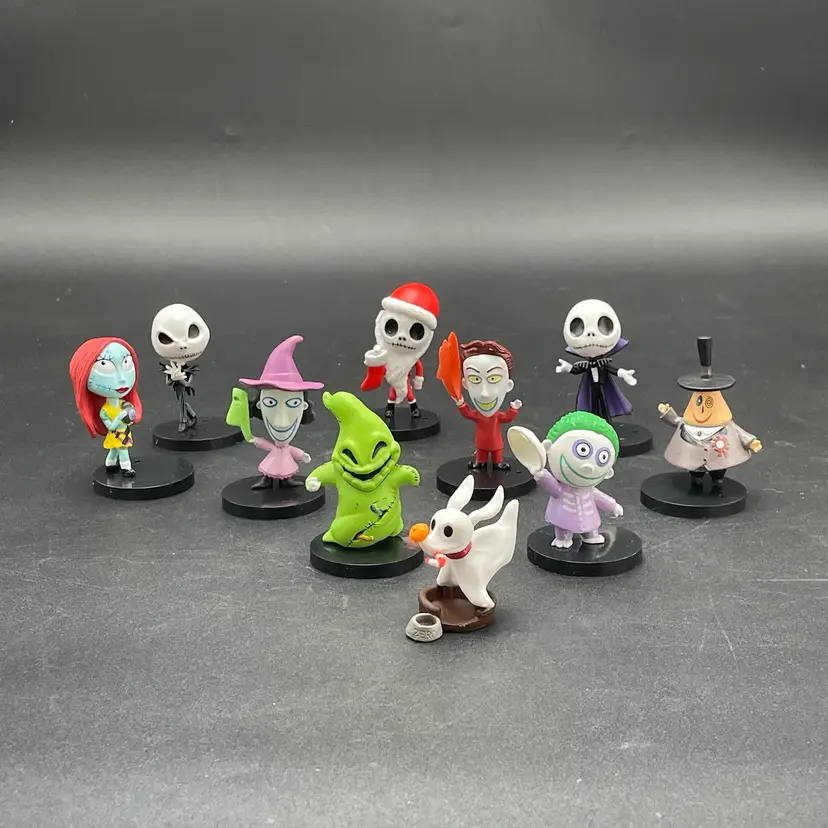 Nightmare Before Christmas Miniature Figures Jack Skellington Sally Oogie Boogie