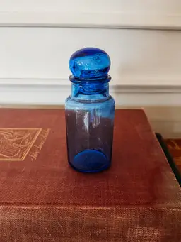 Bubble Top Apothecary Jar - Cobalt