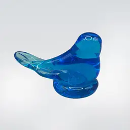 Leo Ward Blue Bird Of Happiness Signed And Dated 1986 3.5”x 2.5”