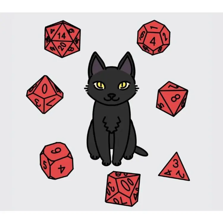 Handmade 7 dice set made by an amateur dice maker