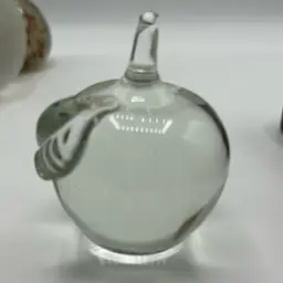 Glass Apple Paperweight