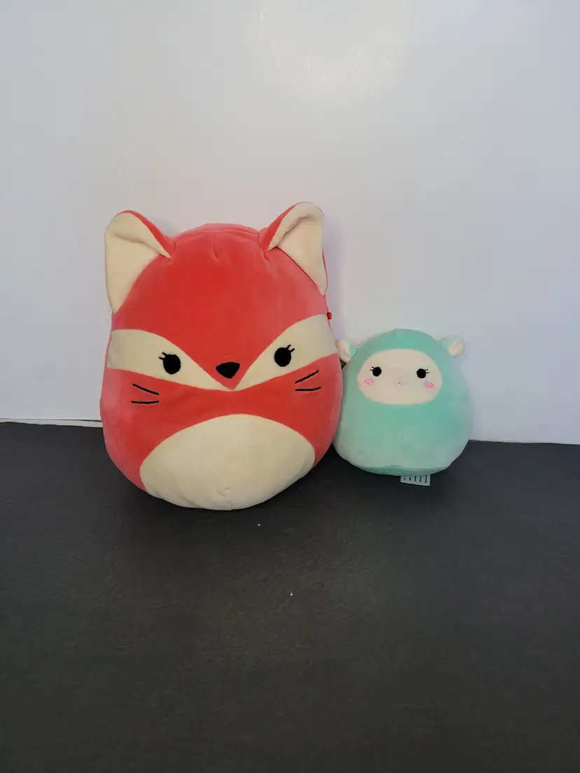 Squishmallows Fifi the Pink Fox & Mint Lamb Mini Excellent Condition