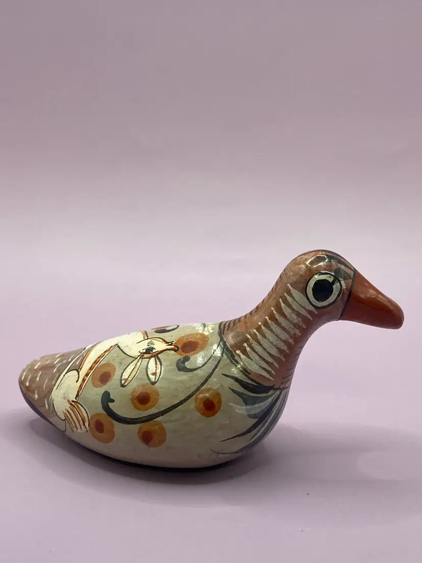 Vintage Tonala Bird-Signed, 2 1/4” Tall