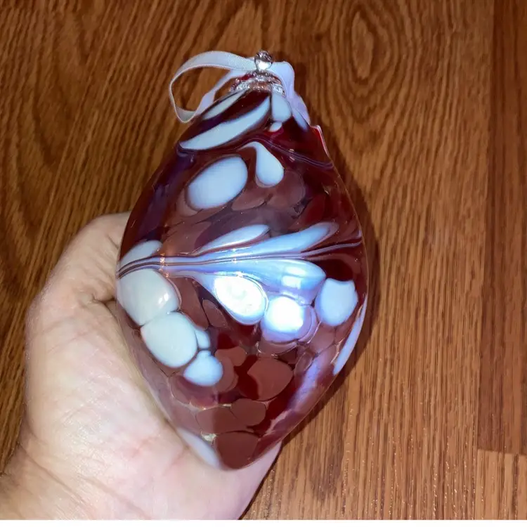 Zorza Polish Hand Crafted Blown Glass Teardrop Ornament Polish Artistans