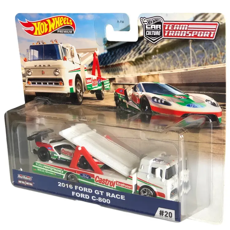 HOT WHEELS 2016 FORD GT RACE FORD C-800 PREMIUM CASTROL MATTEL #20 NEW SEALED