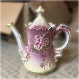 Vintage Lefton Hand-Painted Tea Pot - Heavenly Rose Pattern