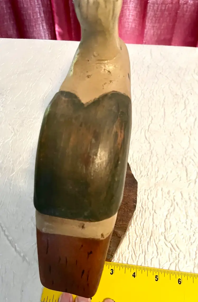 Wooden Duxberry Peep On Stand Shore Bird Coastal Decor R.L. Adams Bead Eyes