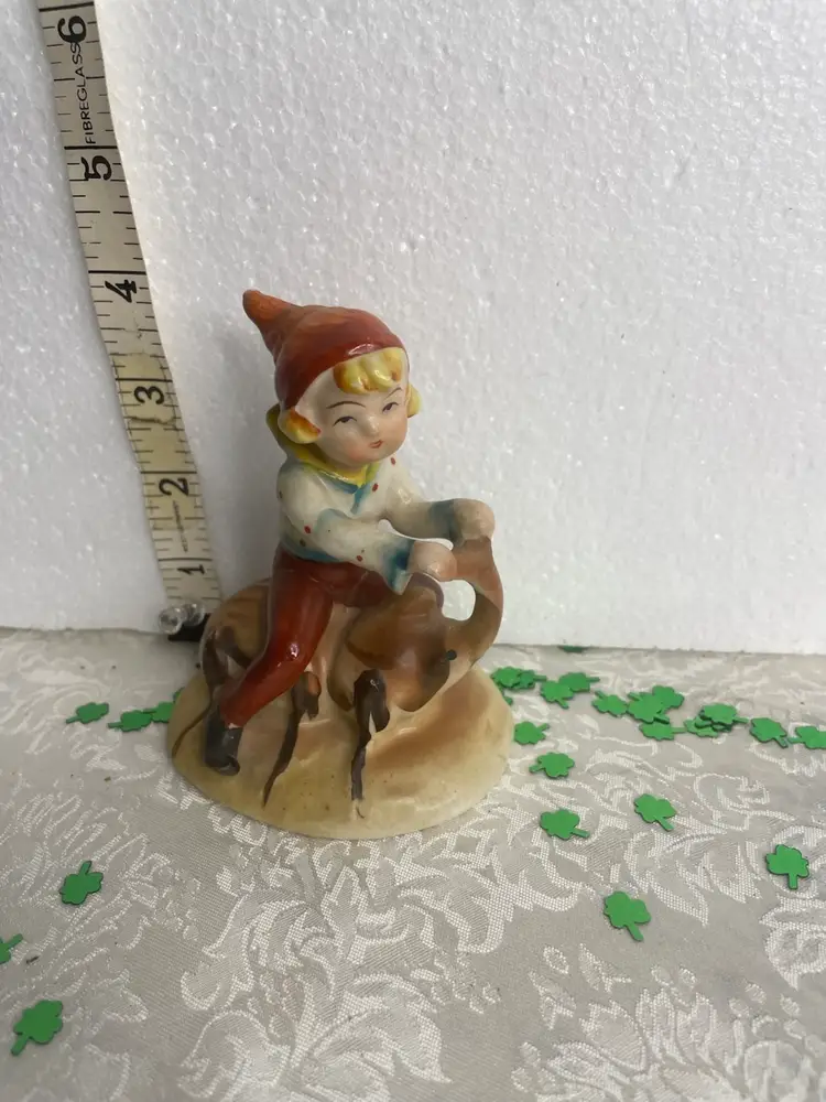 1950’s Occupied Japan Pixie On A Snail