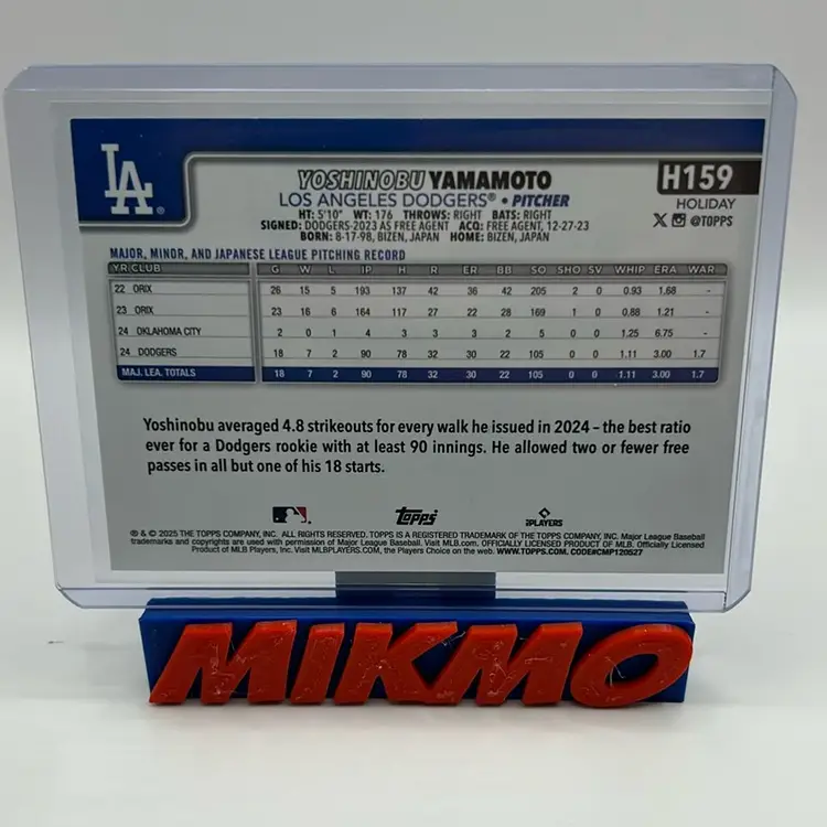 Yoshi Yamamoto 2025 Topps Holliday SSP (#0527)