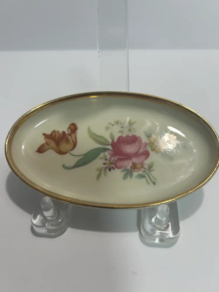 Danmark Porcelain Denmark Oval Trinket Dish - VTG