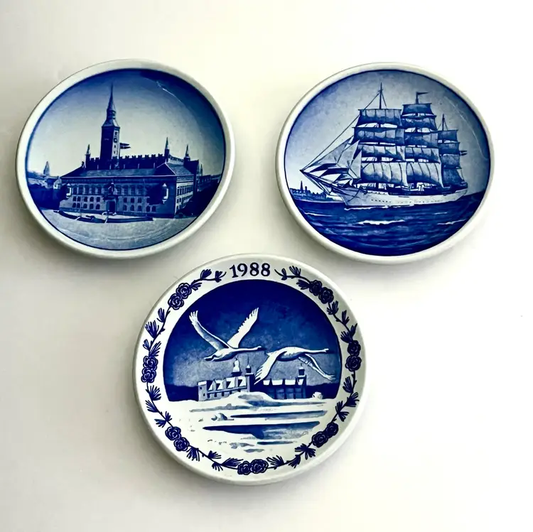 Royal Copenhagen Mini Collector's Plates (Set of 3)