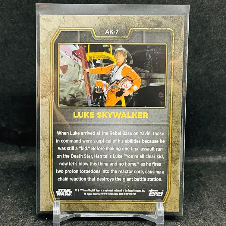 Luke Skywalker “AKA” Kid SSP 2023 Star Wars Flagship *see Lower Left Corner