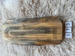 Live Edge Pine Cribbage Board -113