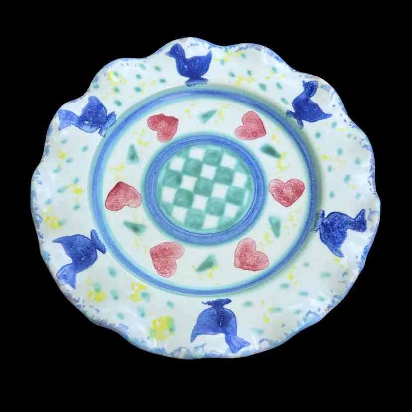 Vintage Lasser Ceramic Pottery Plate
