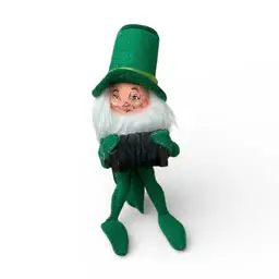 Vintage Annalee Felt Saint Patty’s Day Leprechaun Figurine with Accordian