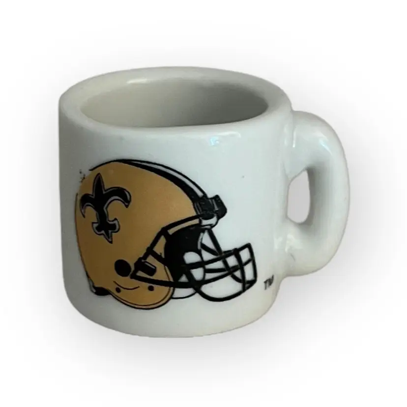 New Orleans Saints  Vintage NFL Football Mini Mug 1.25" Miniature Gumball Prize Collectible. Helmet Logo Football Gift Display