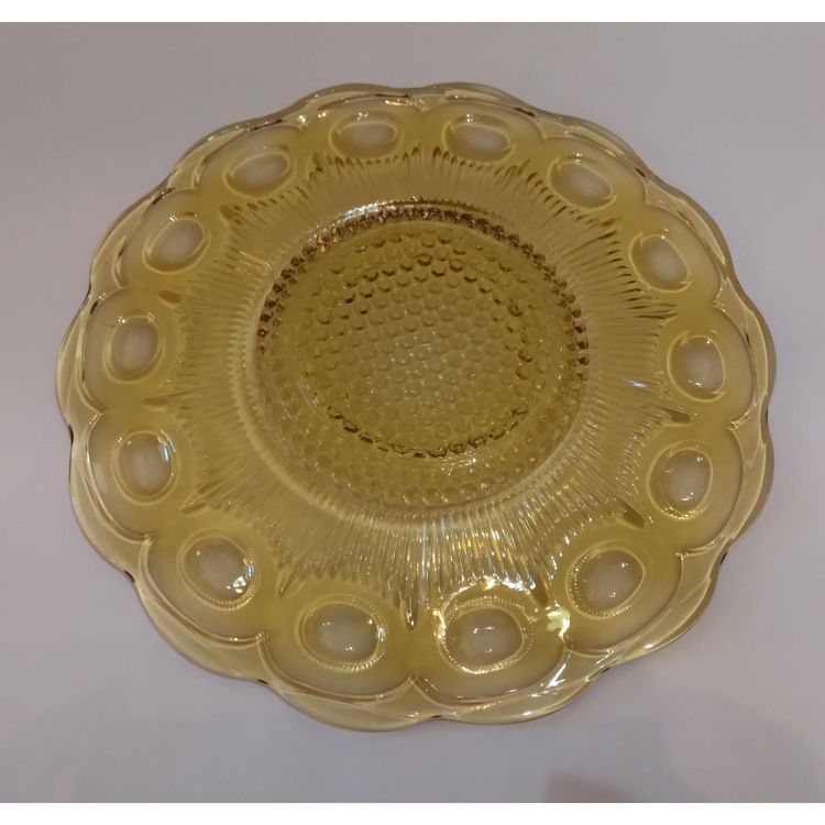 Vintage Bartlett/Collins Manhattan St. Genevieve Amber 10.5 in Serving Platter