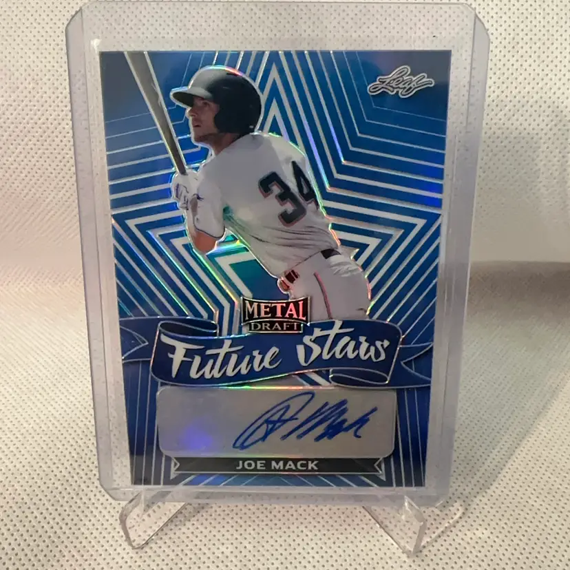 Joe Mack Leaf Metal /35 Auto Miami Marlins