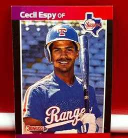 1989 Donruss Collector Baseball Trading Rangers Cecil Espy #292