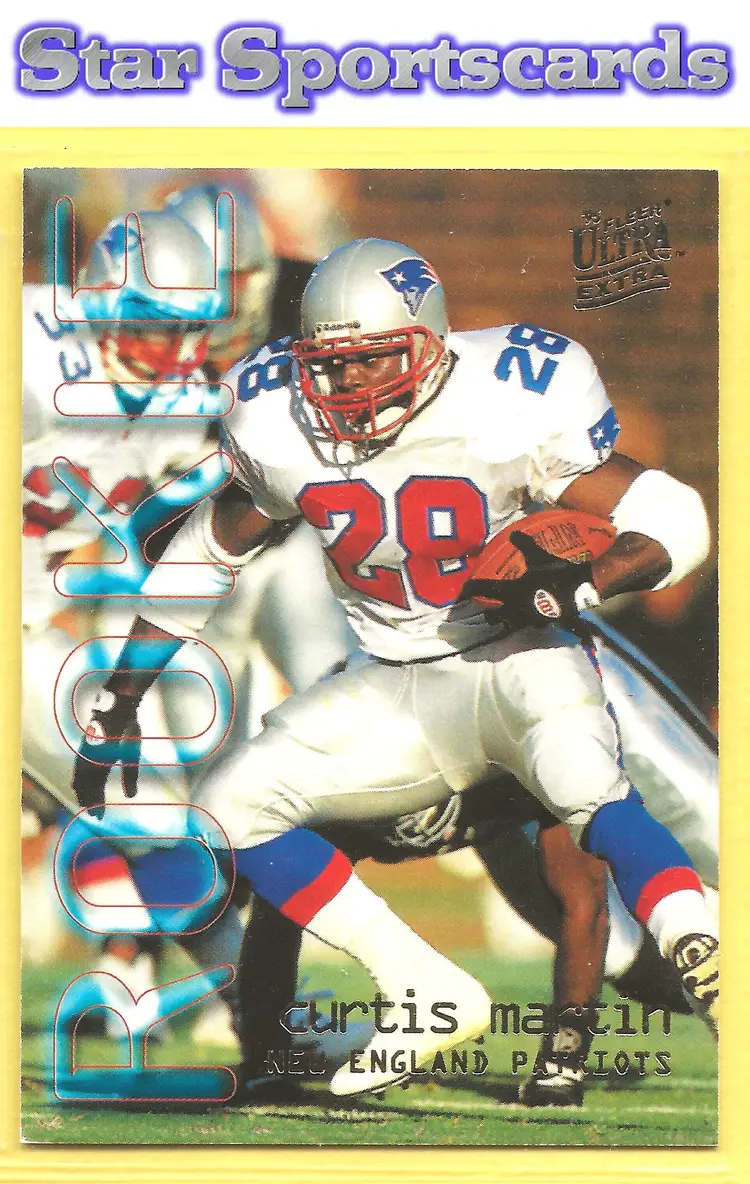 1995 Ultra #447 Curtis Martin RC New England Patriots Rookie