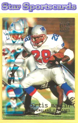 1995 Ultra #447 Curtis Martin RC New England Patriots Rookie