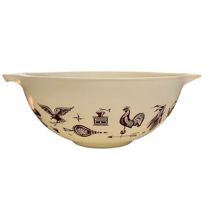 PYREX Cinderella #443 Nesting Mixing Bowl Early American 2-1/2 Qt