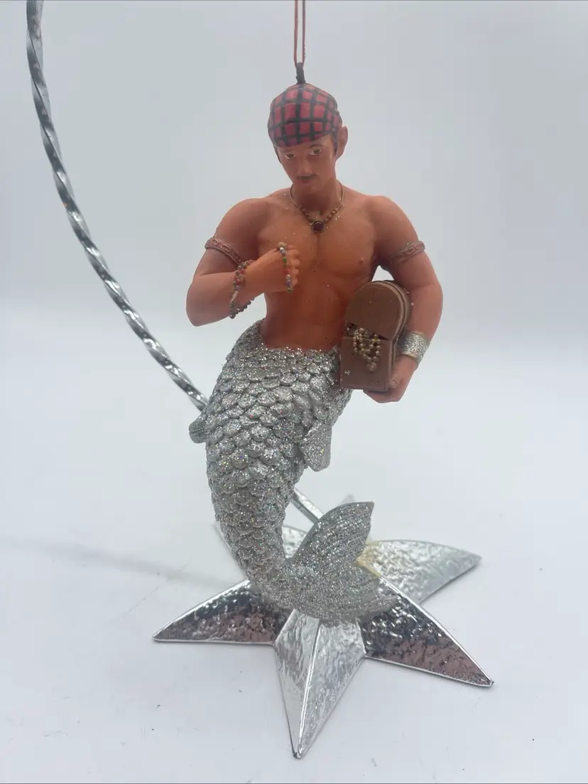December Diamonds 2004 Atlantis Merman Ornament Rare Retired 55-90097