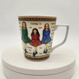 Allied Designed in Ireland Traditional Irish Dancers Mug Celtic Knotwork History
