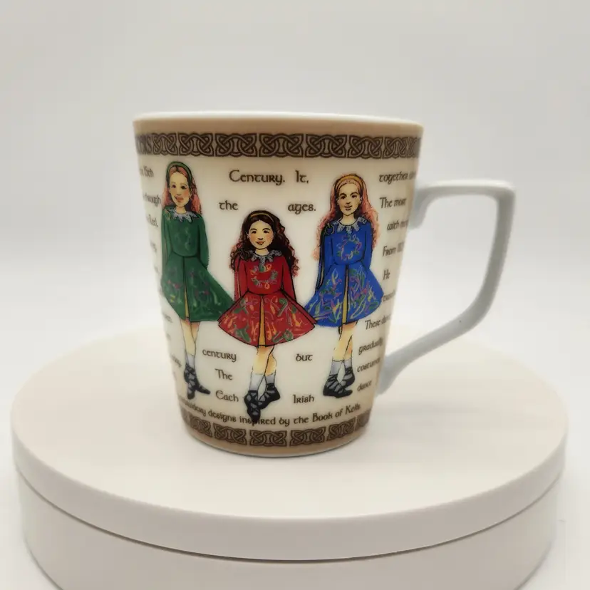 Allied Designed in Ireland Traditional Irish Dancers Mug Celtic Knotwork History