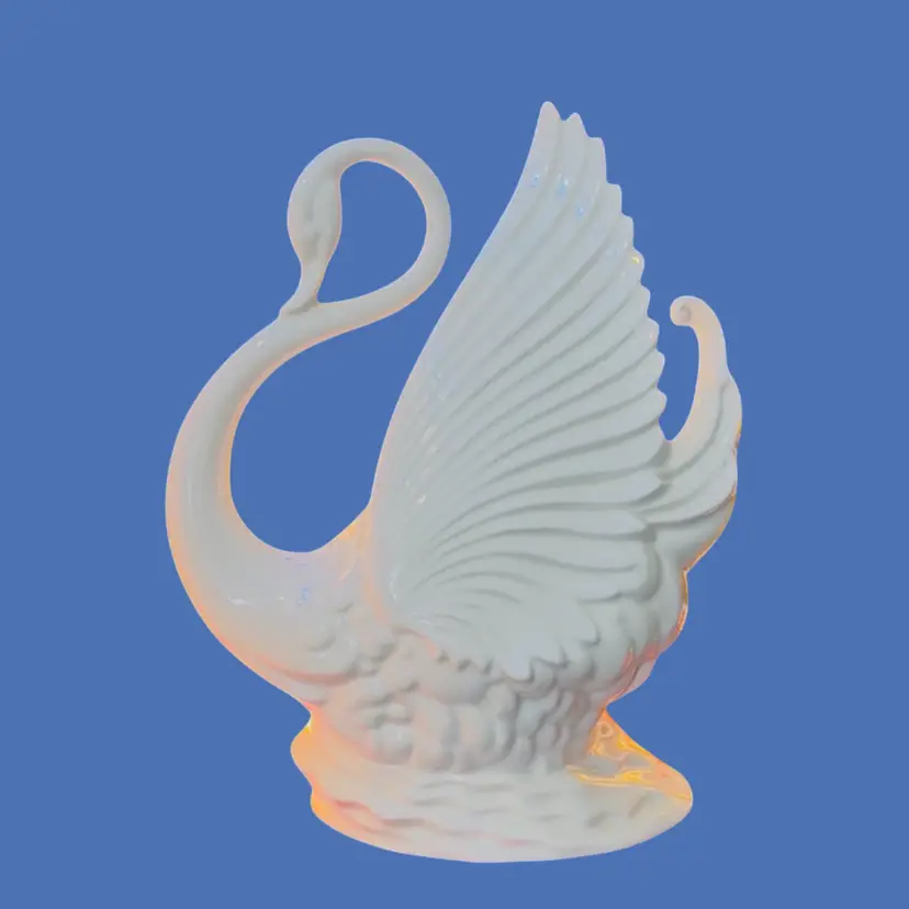 Swan Planter TV Lamp 12” Beautiful
Maddux California Pottery White