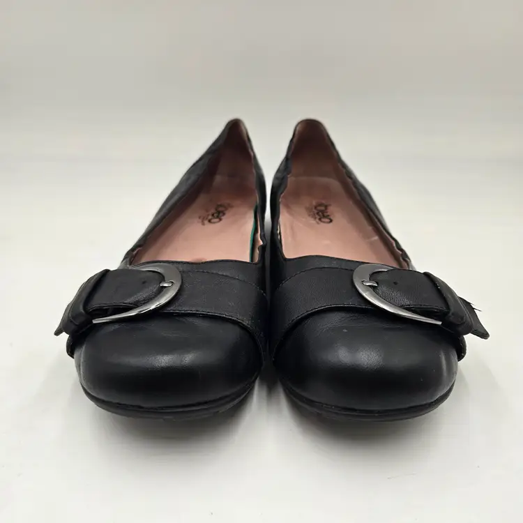 Abeo BIO System Trina 1071 Black Leather Ballet Flats Women Shoes sz 10 N